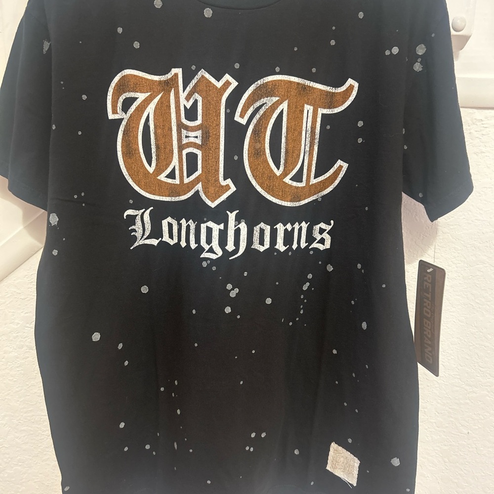 NWT Original Retro Brand Black UT Longhorns Tee *RARE